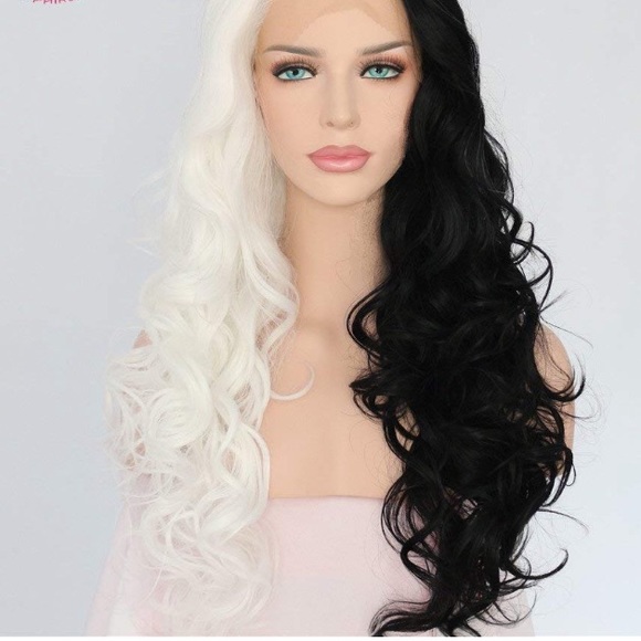 💕CRUELLA DEVILLE LACE FRONTHALLOWEENWIG *NEW*